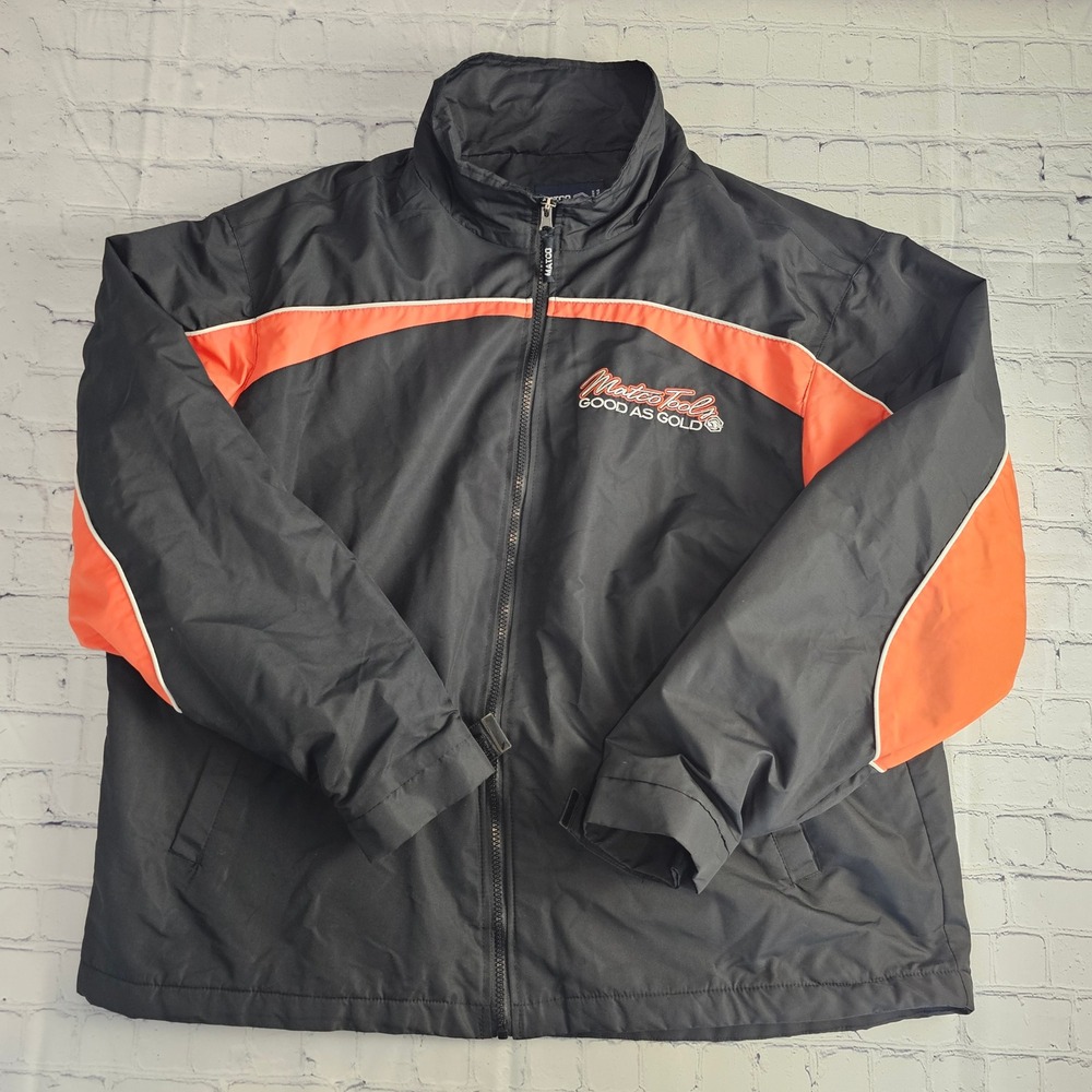 Matco Tools Jacket Mens XL Black Orange Fleece Lined Mechanic Jacket Zip‎ Up